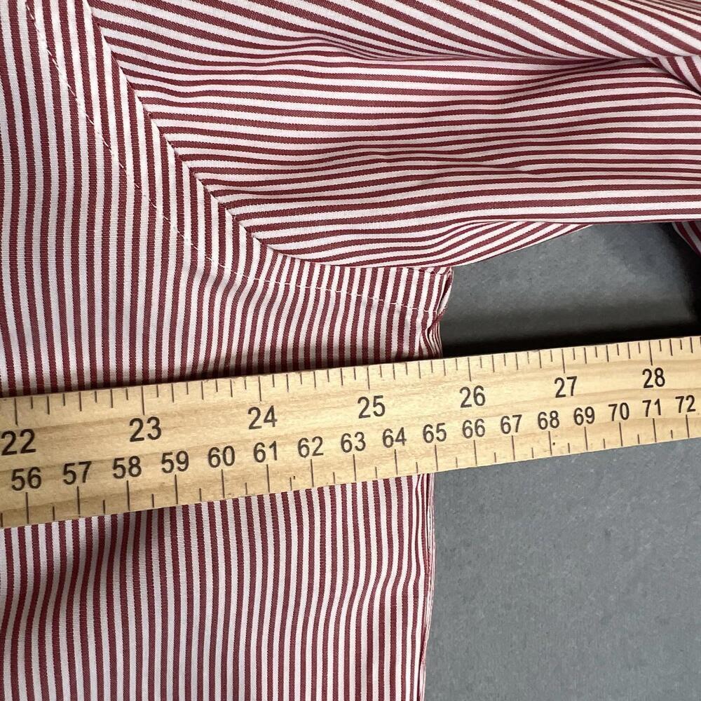 Brooks Brothers Shirt Mens 17-4/5 Red Striped Original Polo 346 Button Down - Picture 6 of 7